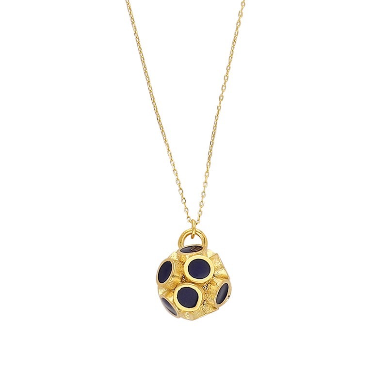 Orbis Necklace - Cahide (Navy Blue) Medium Ball