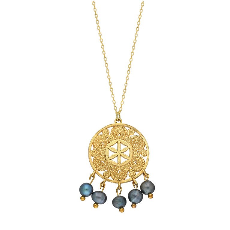 Orbis Necklace - The Flower Of Life (Pearl)