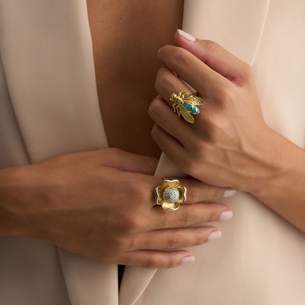 Single Bee Ring - Turquois