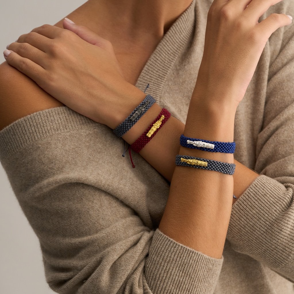 Artemis Macrame Bracelet Grey - Yellow