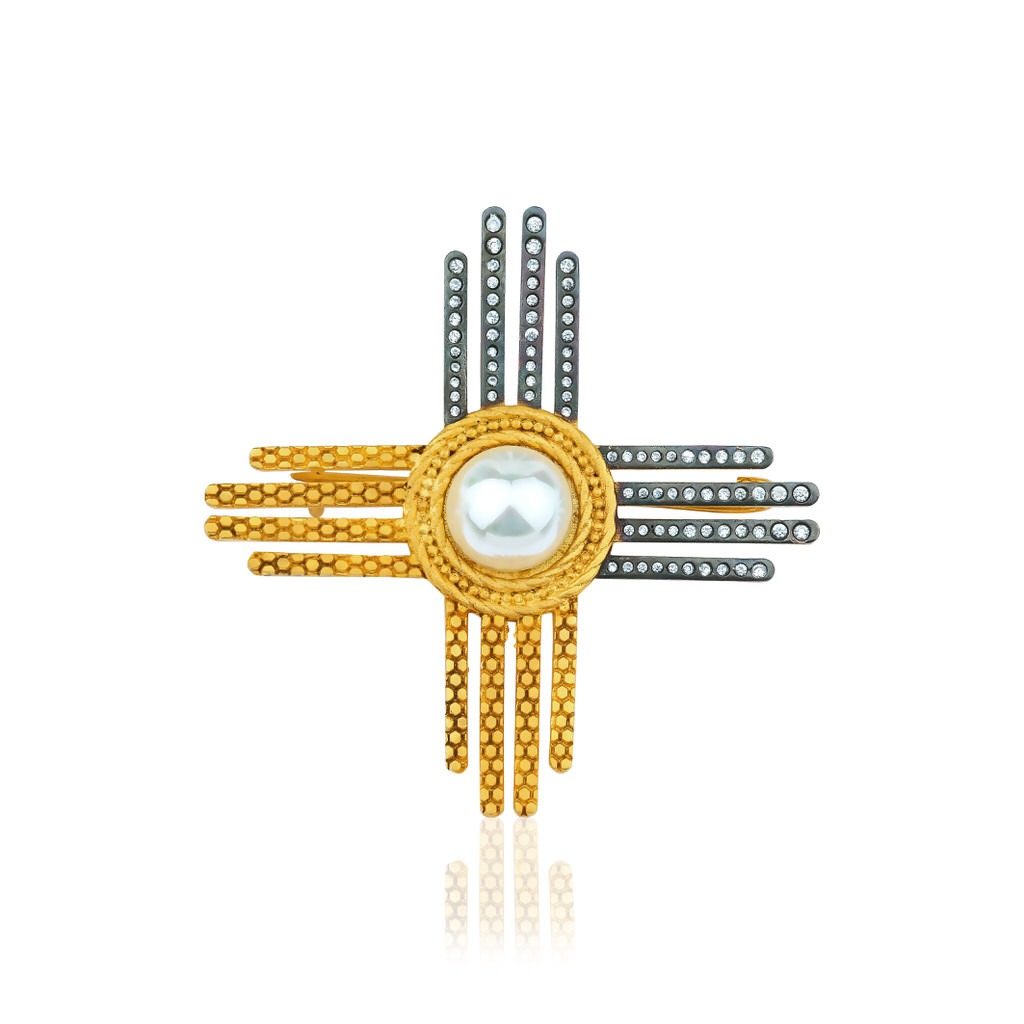The Matter of the Sun in Natives American - Zia (Harmony) - Brooch