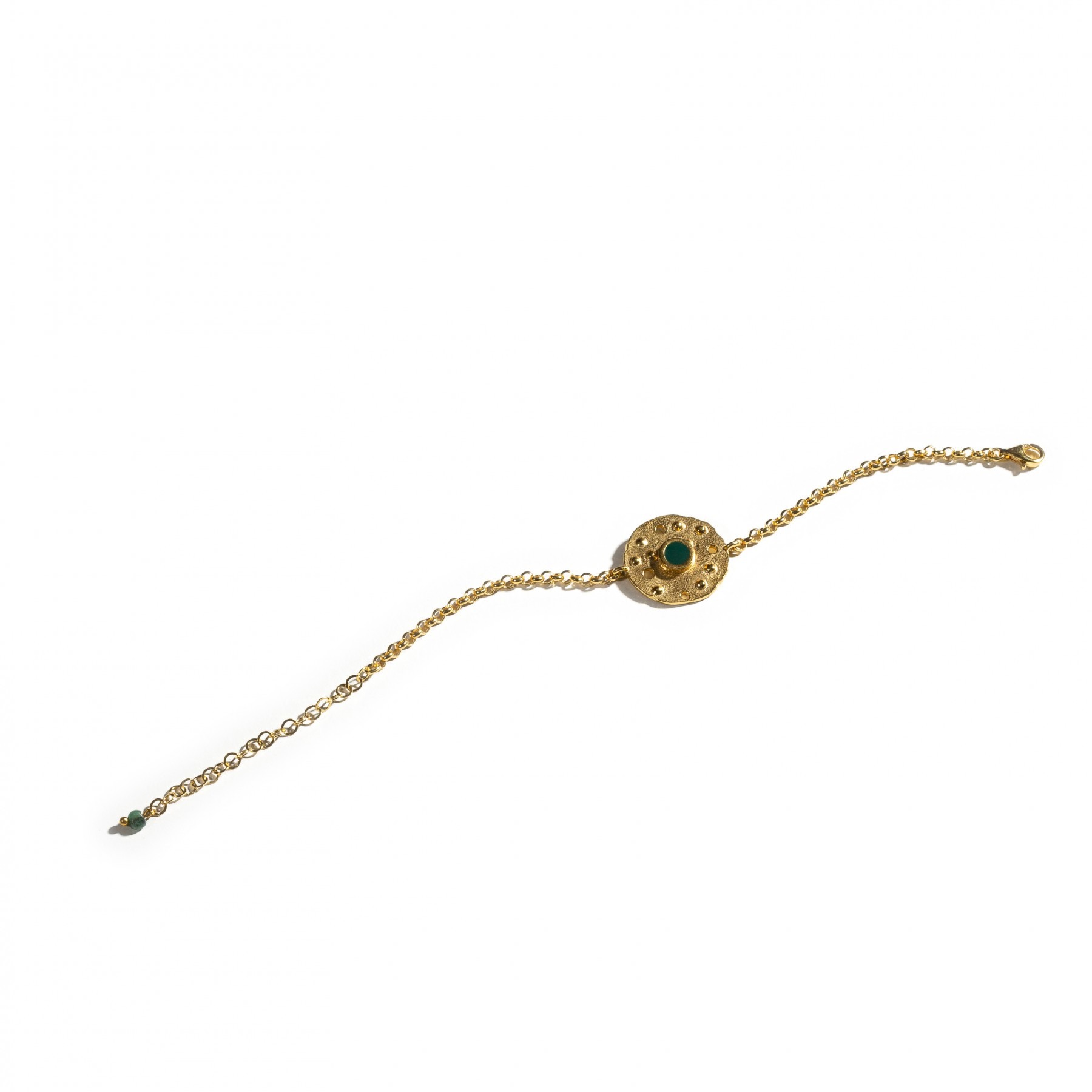 Orbis Enamel Bracelet - Eye (Green)