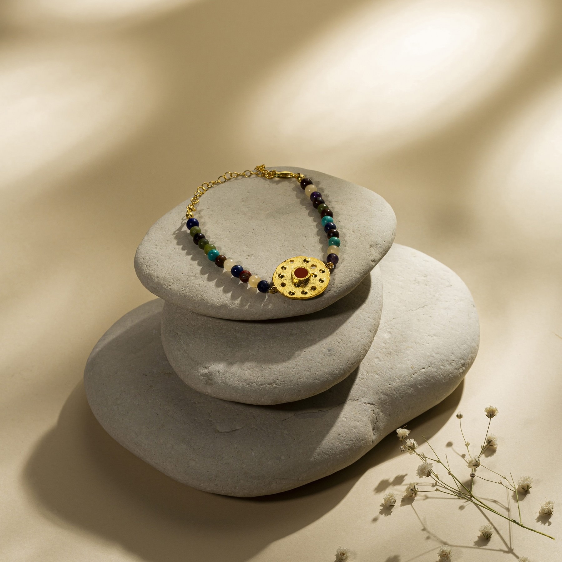 Orbis Enamel Bracelet- Eye (Chakra Agate)