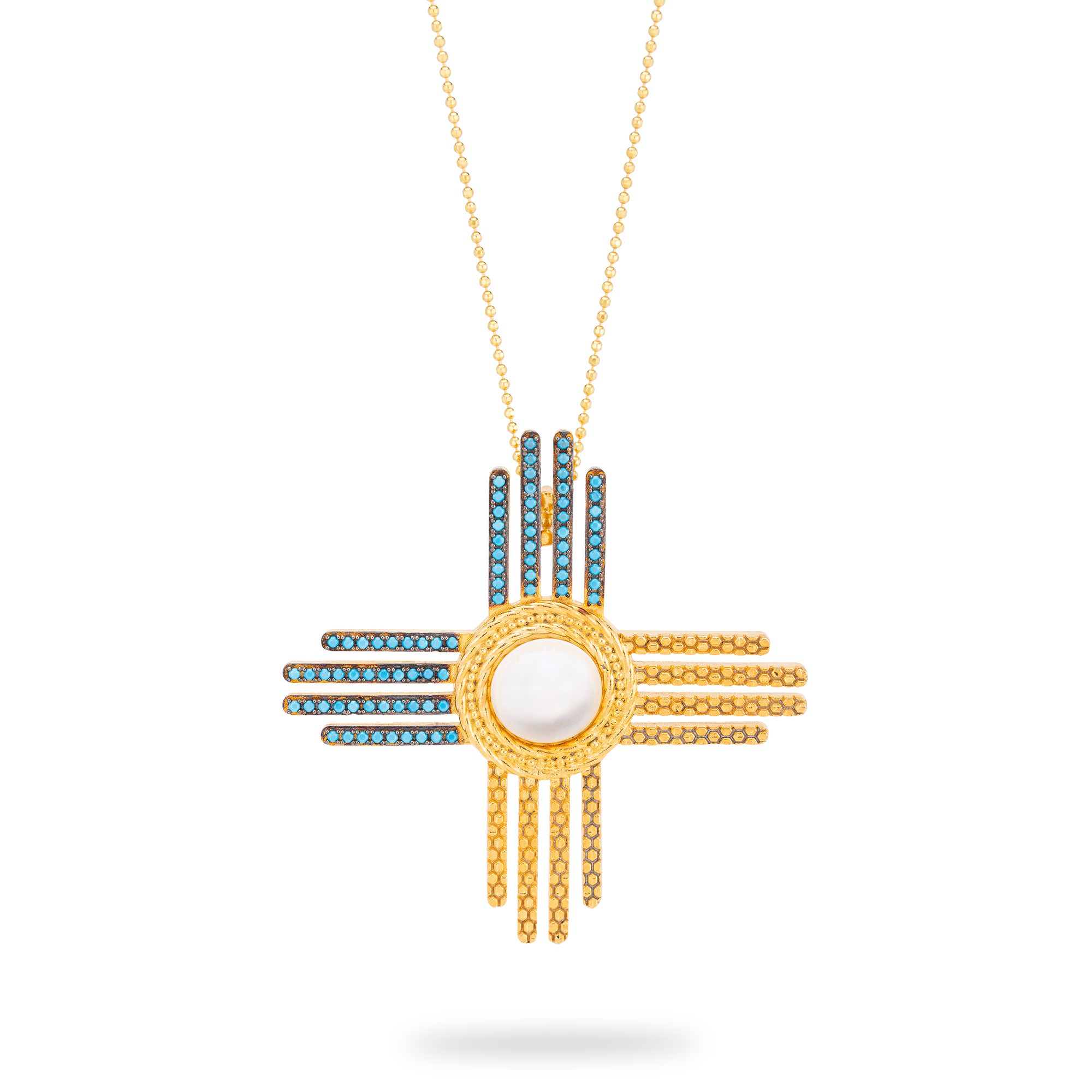 The Matter of the Sun in Natives American - Zia (Harmony) - Necklace (Turquoise)