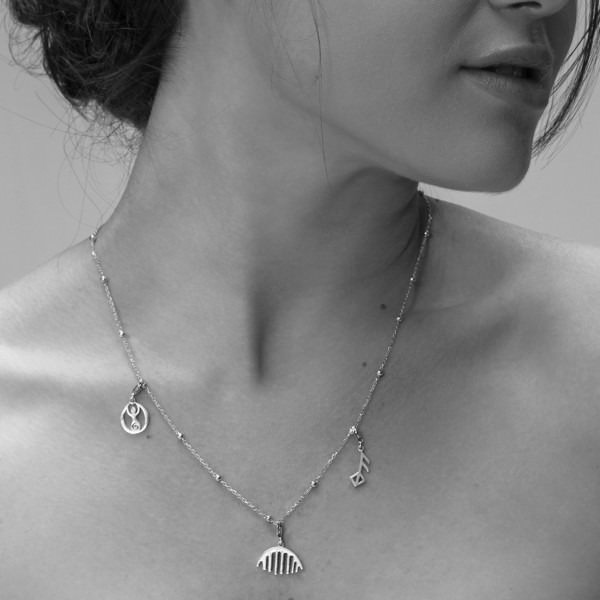Global Charming - Ansuz and Ingwaz (Love) - Yellow Gold