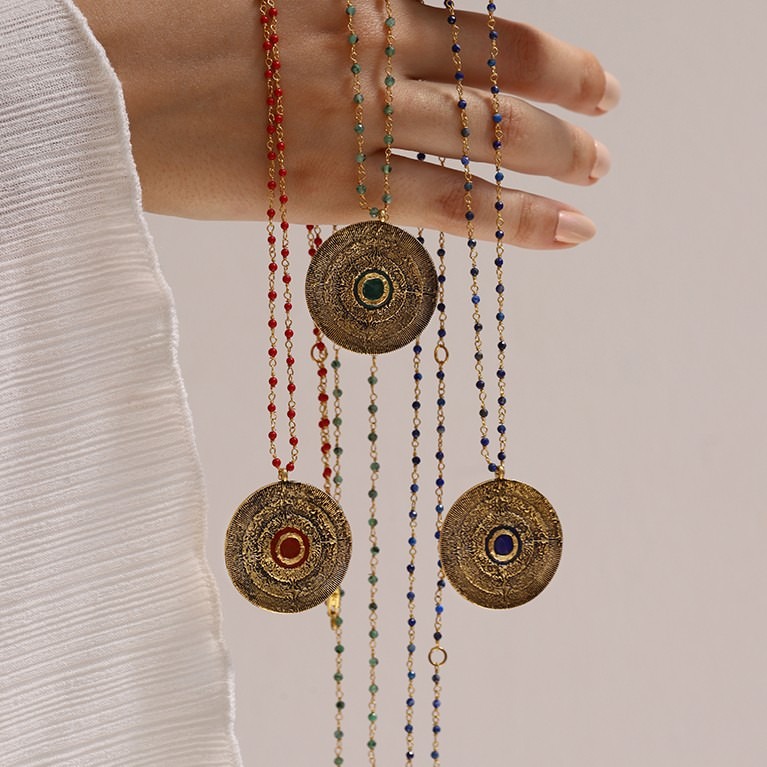 Orbis Necklace - Eye (Lapis Chain)