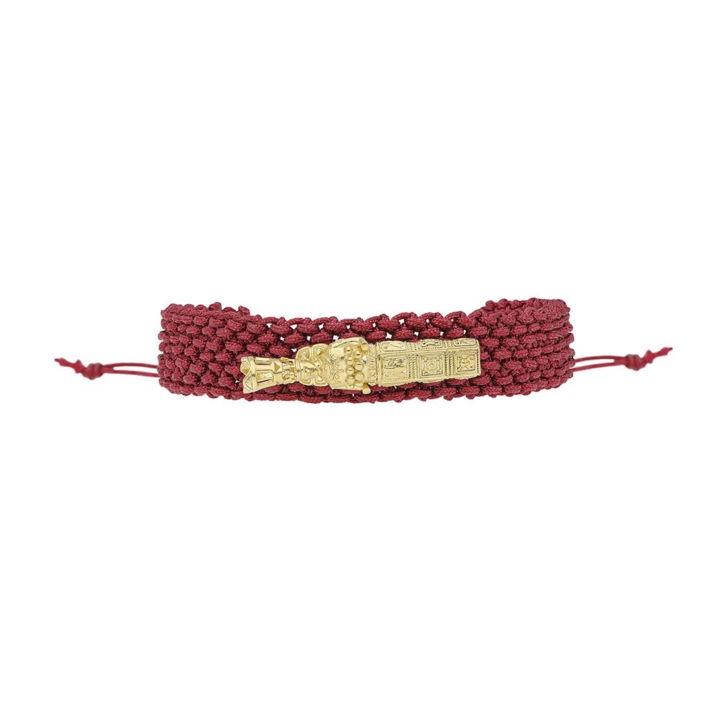 Artemis Macrame Bracelet Burgundy - Yellow