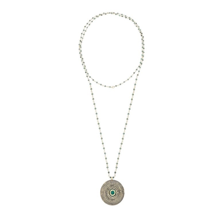Orbis Necklace - Eye (Emerald Chain)