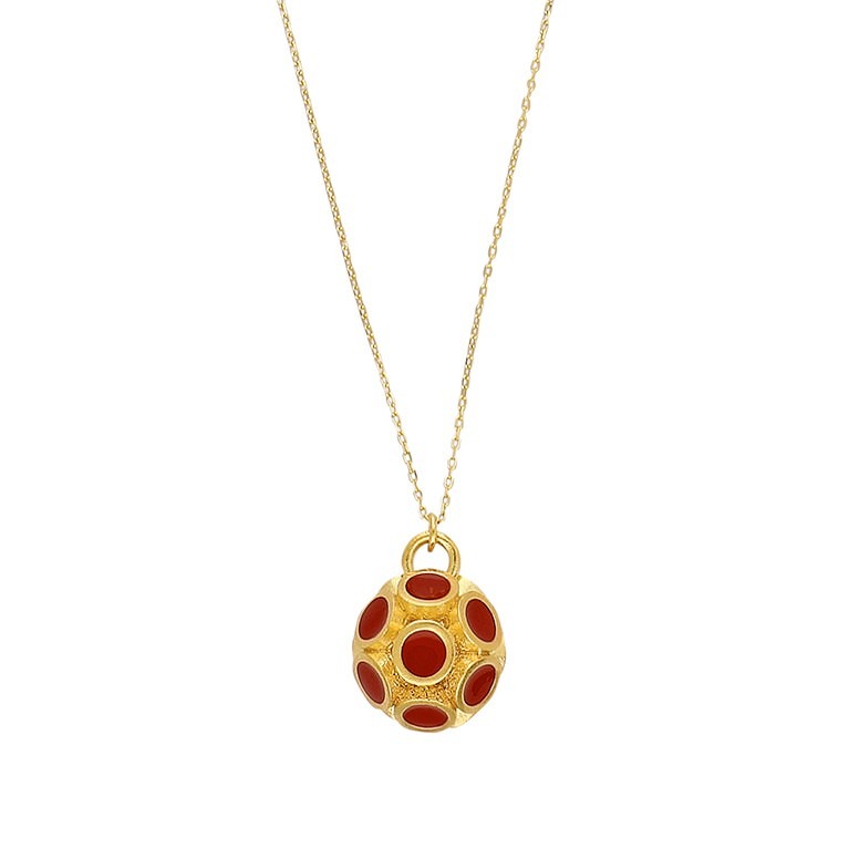 Orbis Necklace - Cahide (Coral) Medium Ball