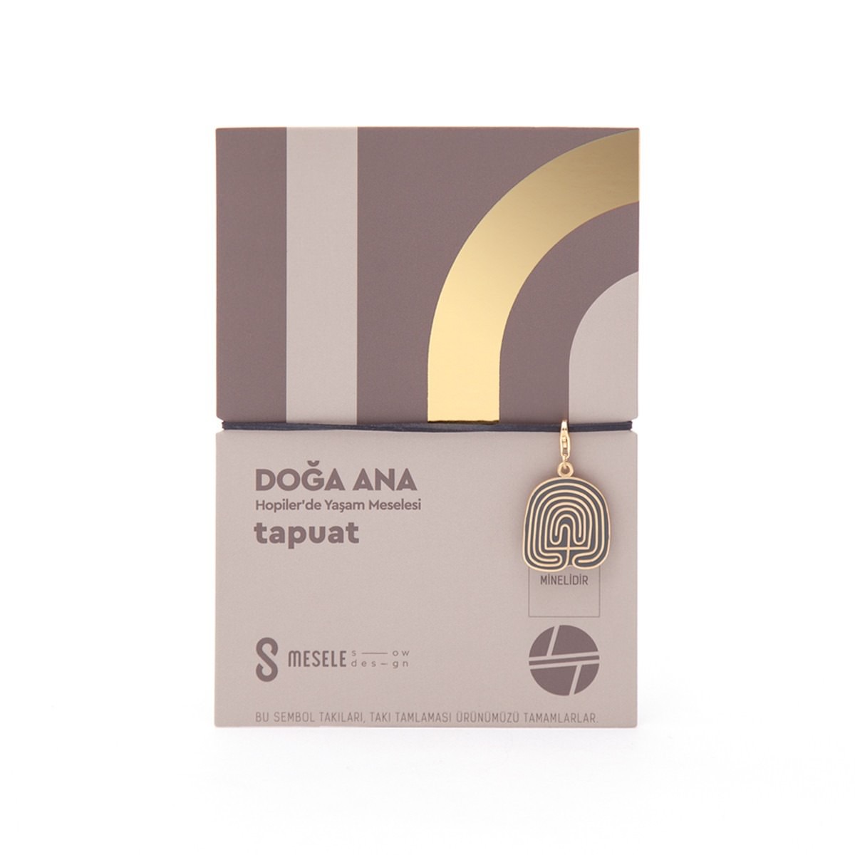Global Charming - Tapuat (Mother Earth) - Yellow Gold Gray Enamel