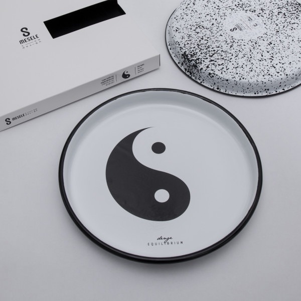 Enamel Round Tray - Yin Yang (Balance)