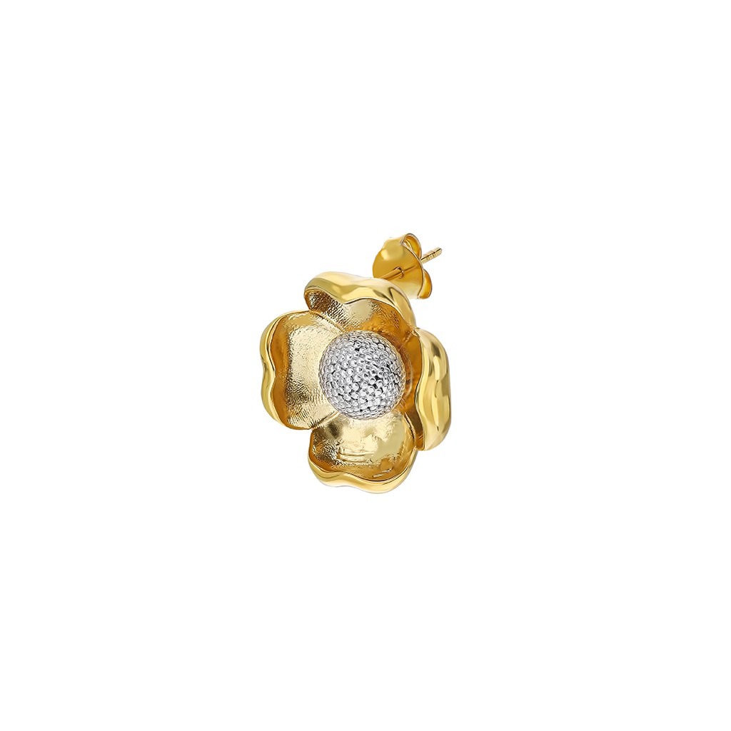 Flower Earring - Medium - White