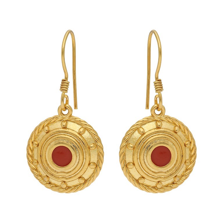 Orbis Enamel Earring - Drop In The Lake (Coral)