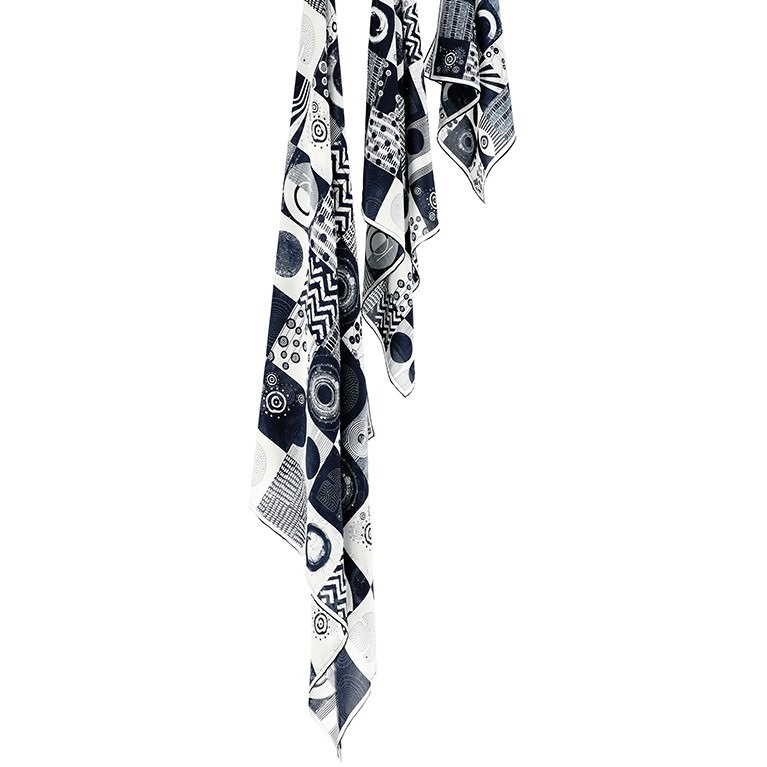 Orbis Shawl - Navy Blue (Large)