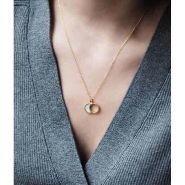 Astronomy Necklace - Moon (Cycle of Life) Mother of Pearl