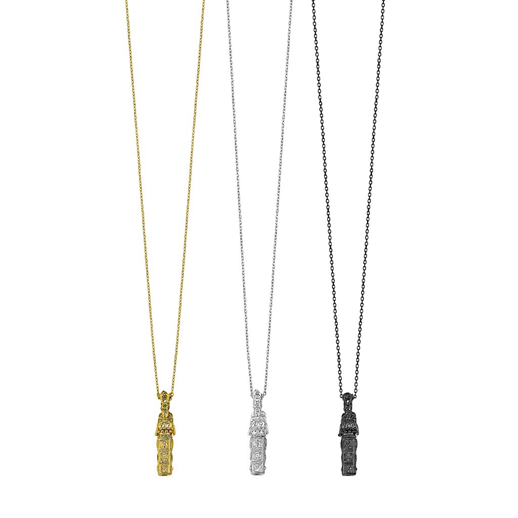 Artemis Necklace- Small (Rhodium)