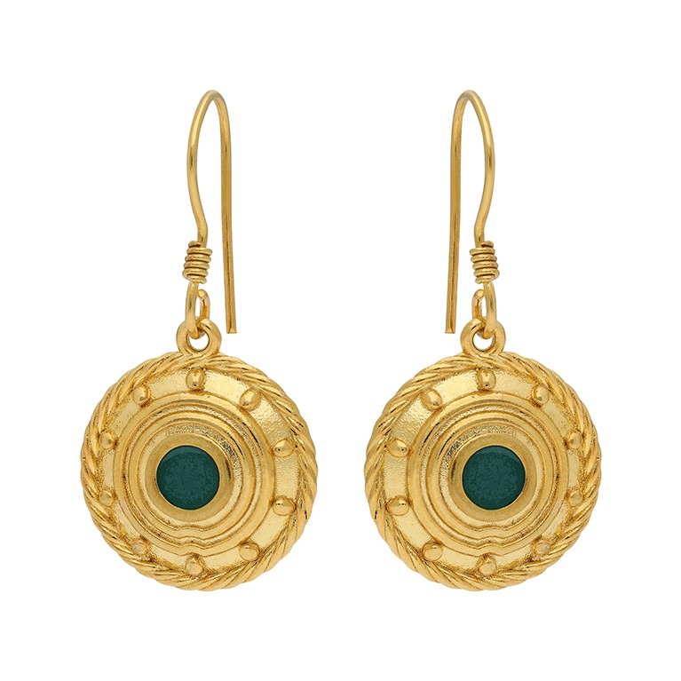 Orbis Enamel Earring - Drop In The Lake (Green)