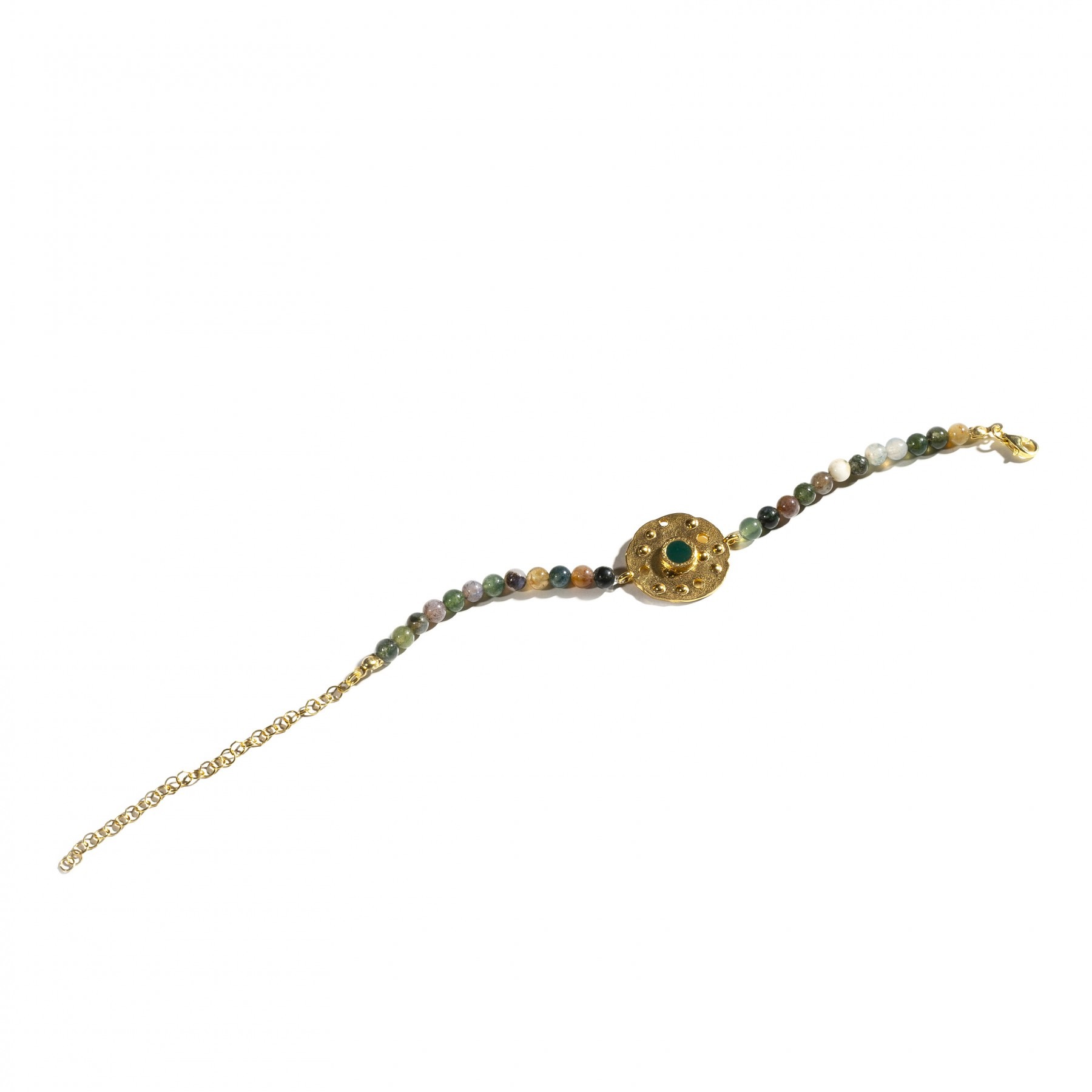 Orbis Enamel Bracelet - Eye (Indian Agate)