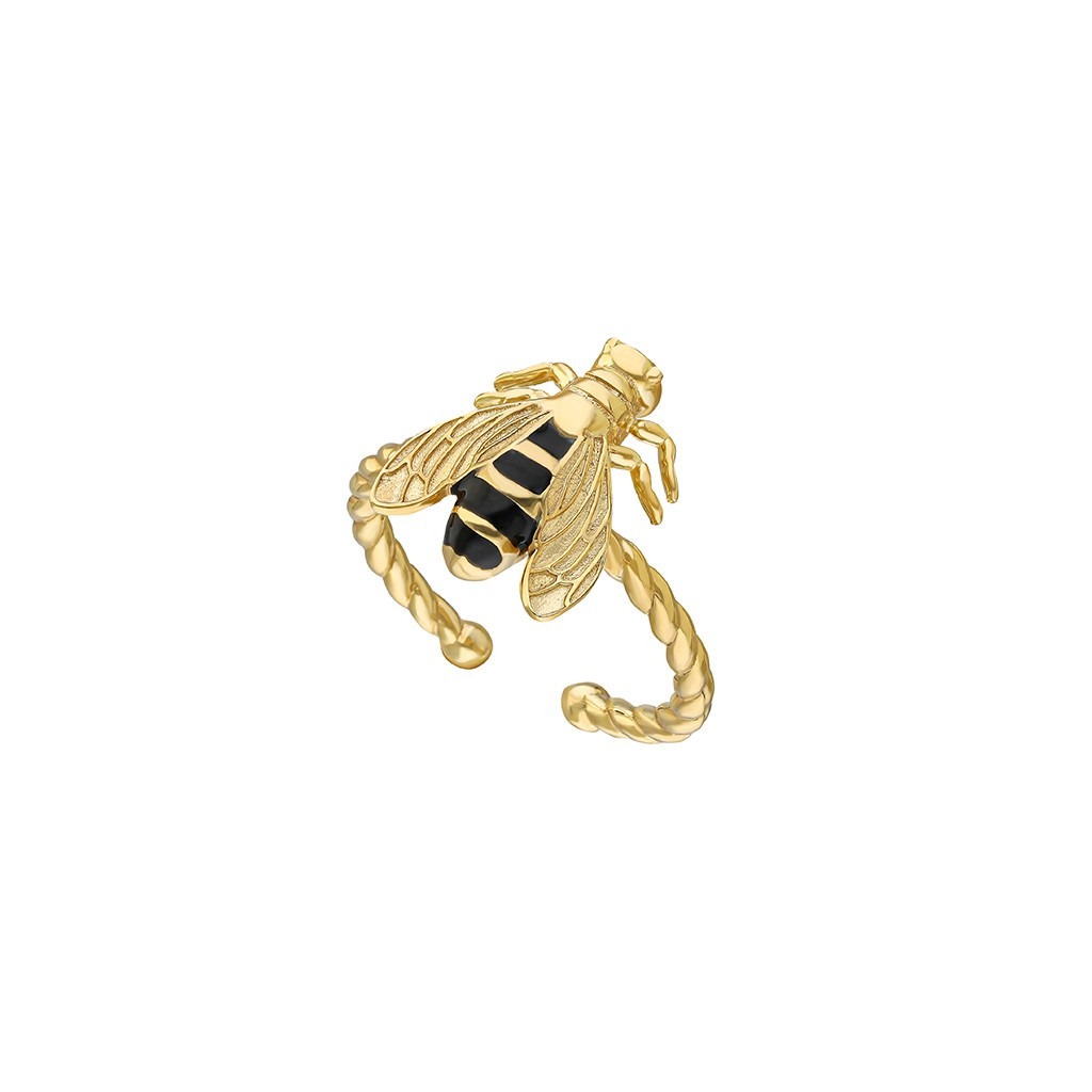 Small Bee Ring - Black