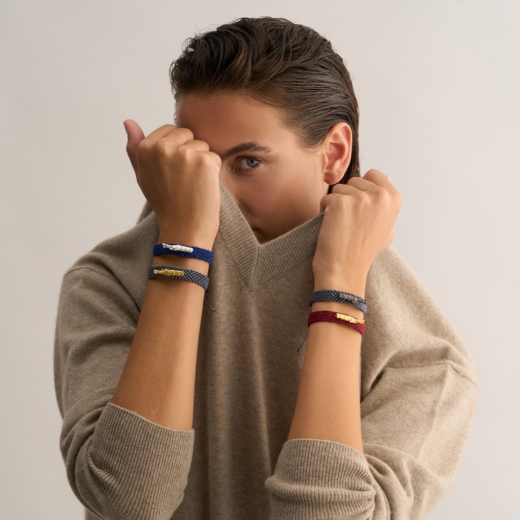 Artemis Macrame Bracelet Grey - Black
