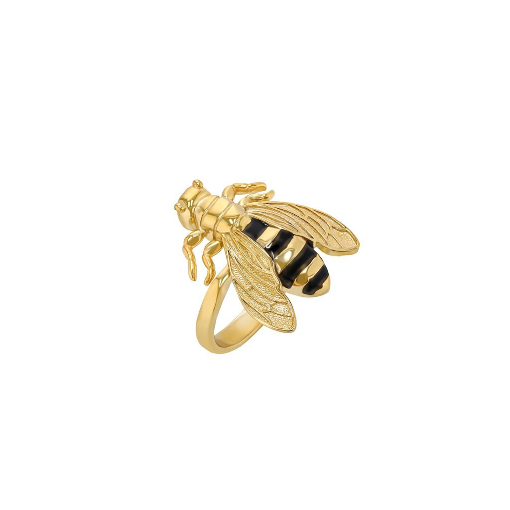 Single Bee Ring - Black