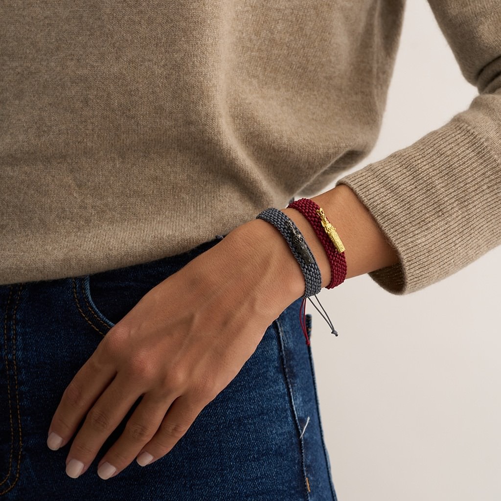 Artemis Macrame Bracelet Grey - Black