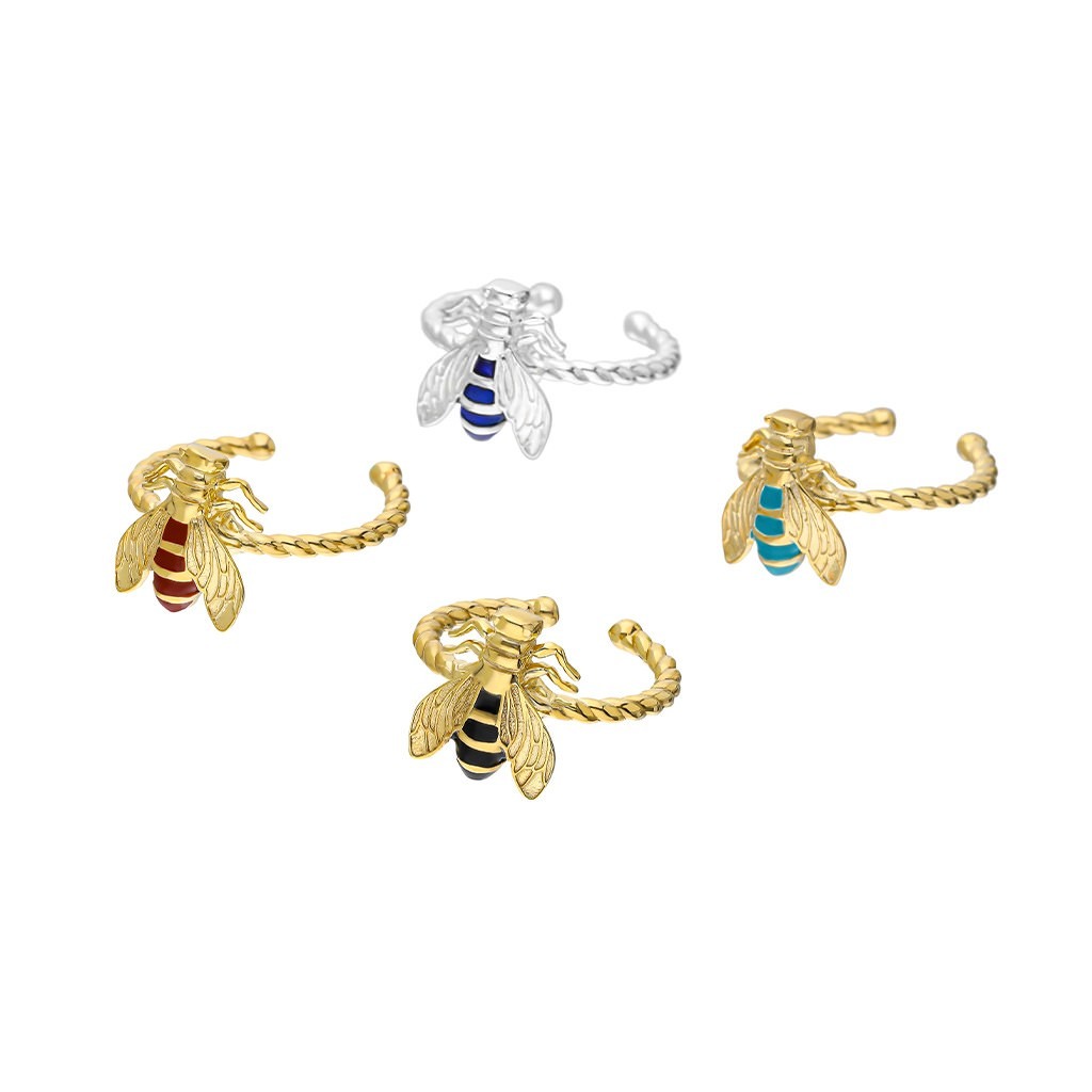 Small Bee Ring - Navy