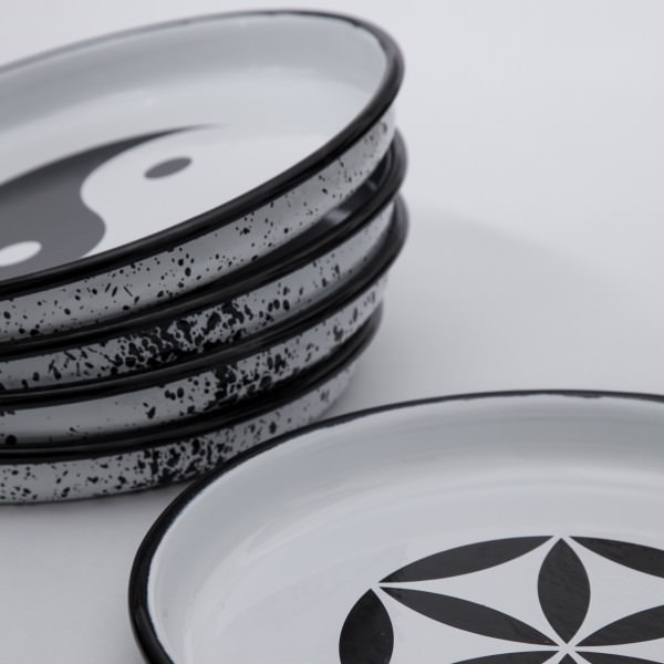 Enamel Round Tray - Yin Yang (Balance)