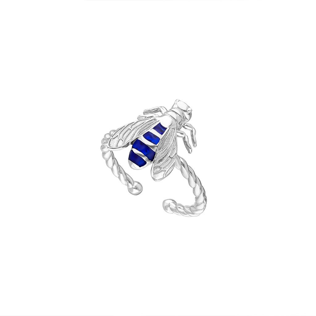 Small Bee Ring - Navy