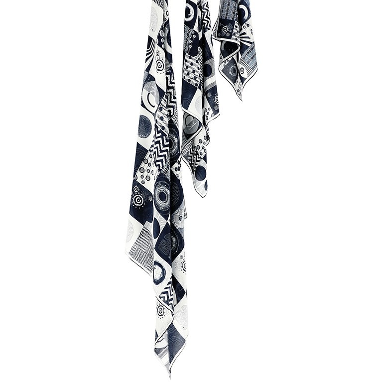 Orbis Shawl - Navy Blue (Medium)
