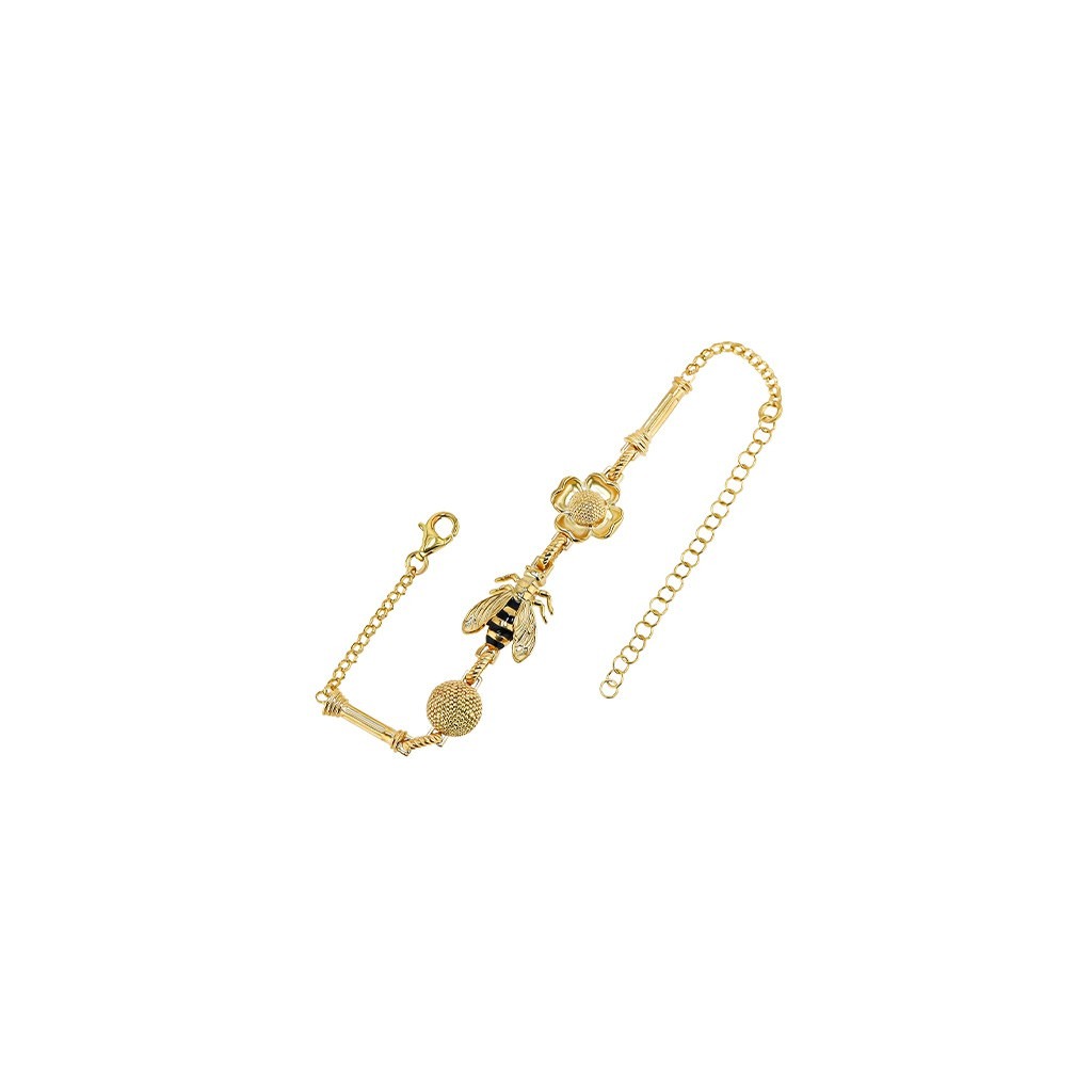 Bee - Flower - Pollen Bracelet - Black