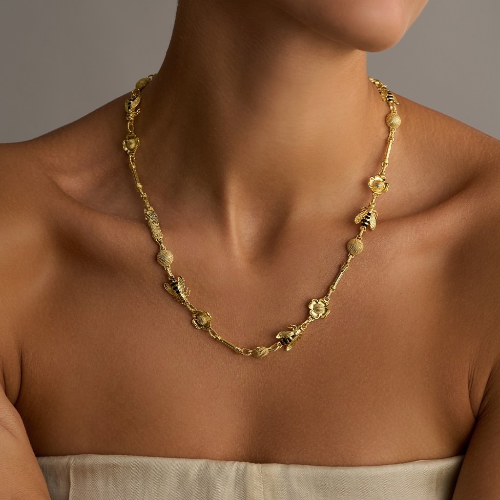 Artemis, Bee, and Flower Extended Column Chain