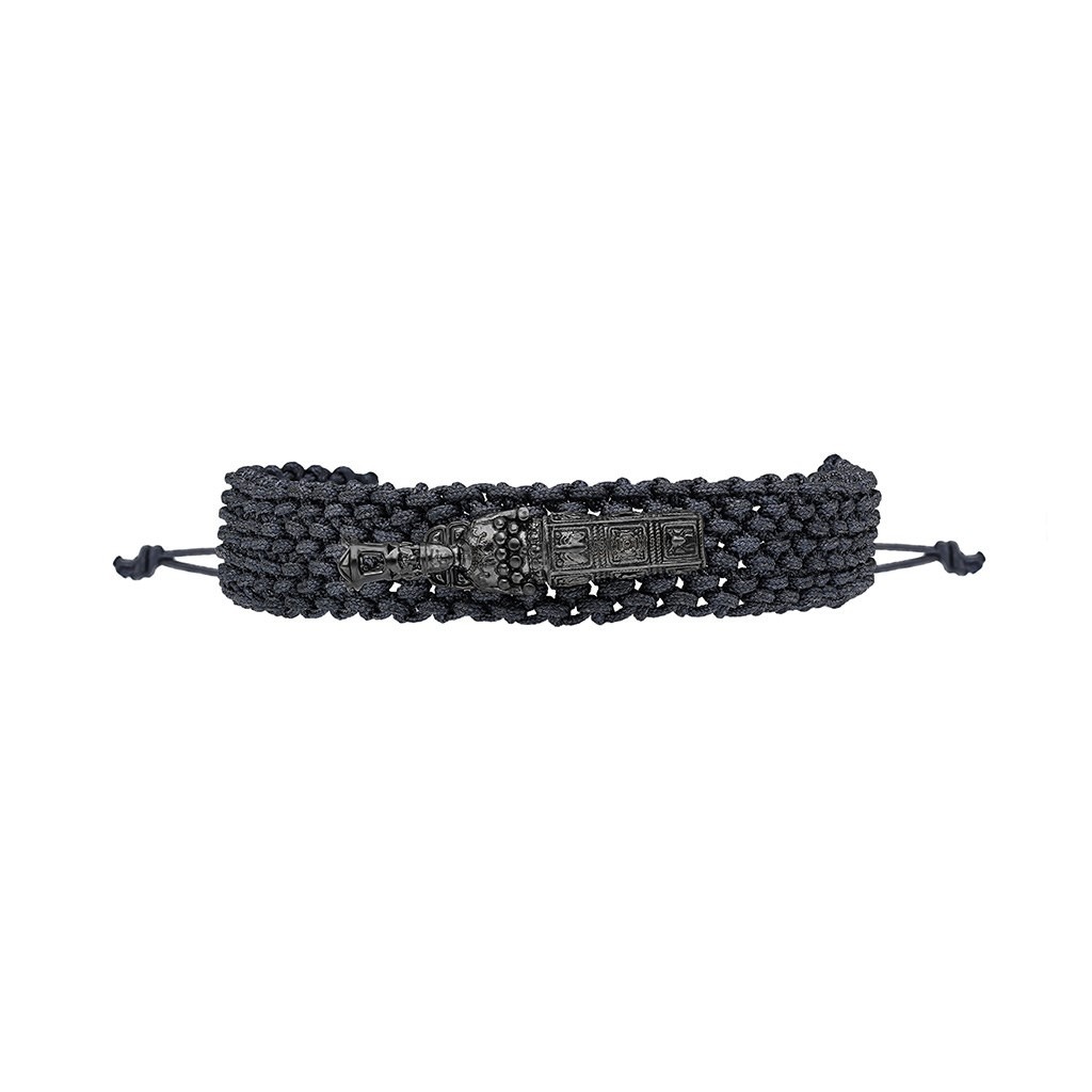 Artemis Macrame Bracelet Grey - Black