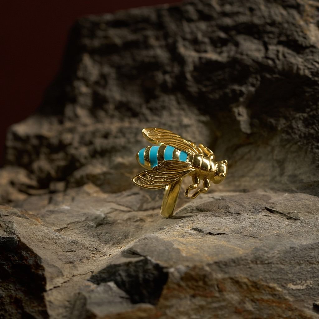 Single Bee Ring - Turquois