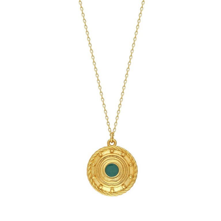 Orbis Enamel Necklace - Eye - Drop In The Lake (Green)