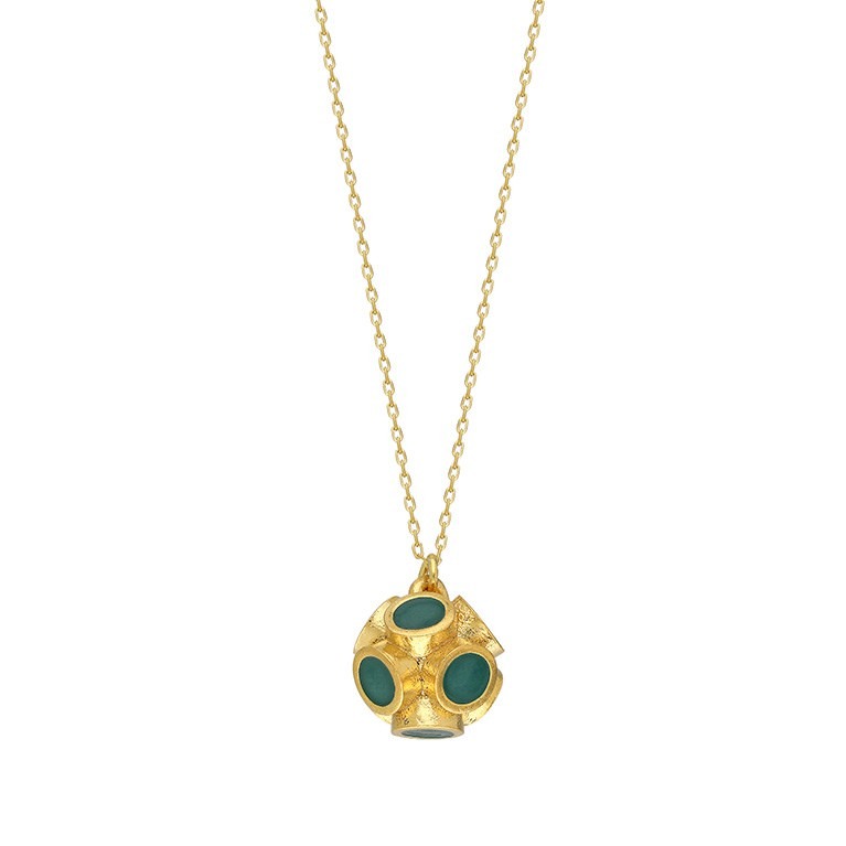 Orbis Necklace - Cahide (Green) Small Ball