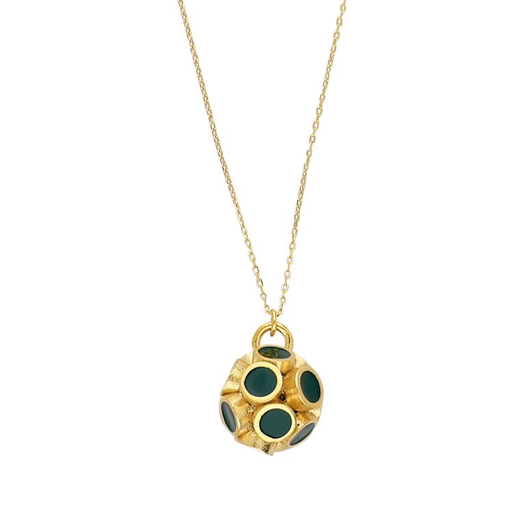 Orbis Necklace - Cahide (Green) Medium Ball