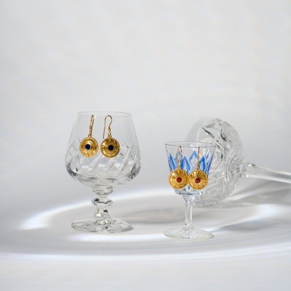 Orbis Enamel Earring - Drop In The Lake (Coral)