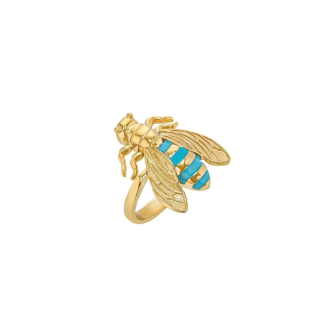 Single Bee Ring - Turquois