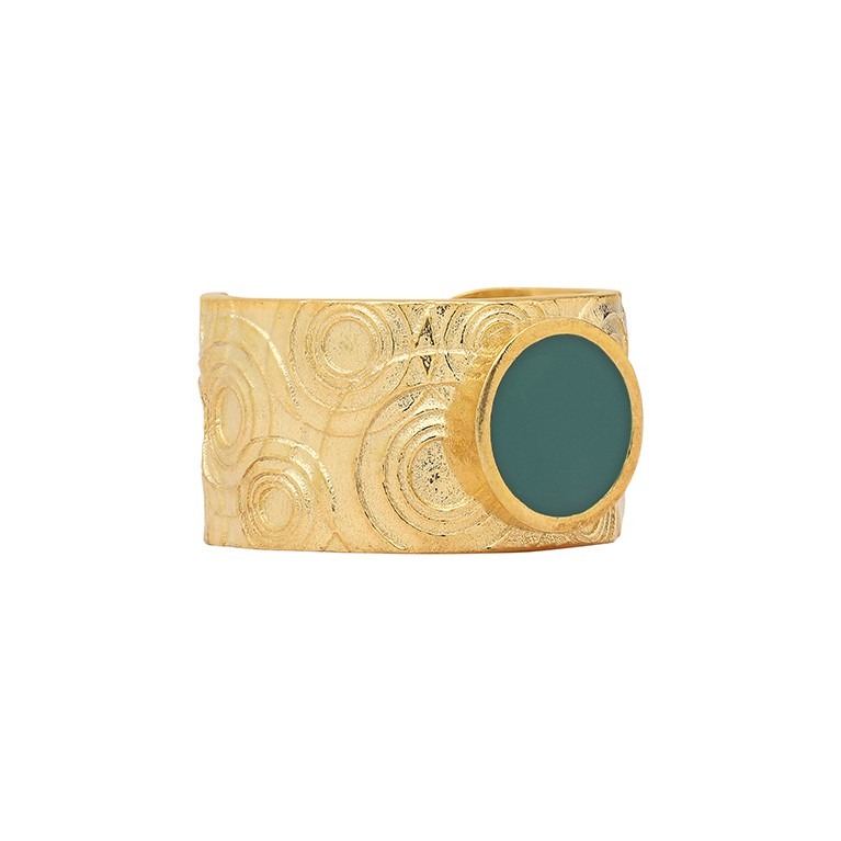 Orbis Enamel Ring - Drop in The Lake (Green)