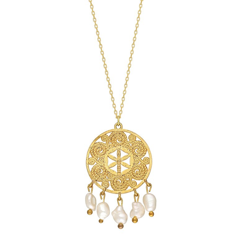 Orbis Necklace - The Flower Of Life (Pearl)