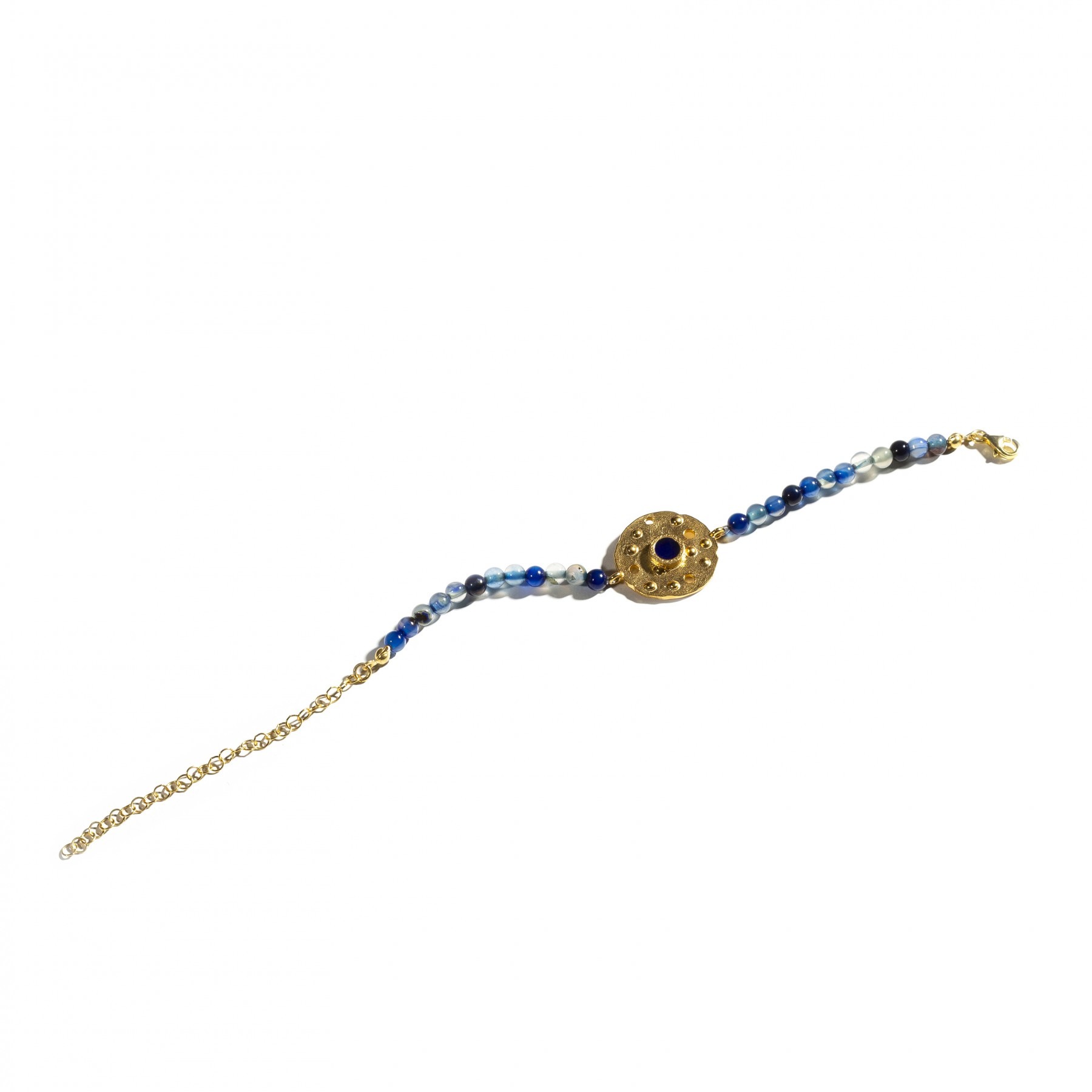 Orbis Enamel Bracelet - Eye (Blue Agate)