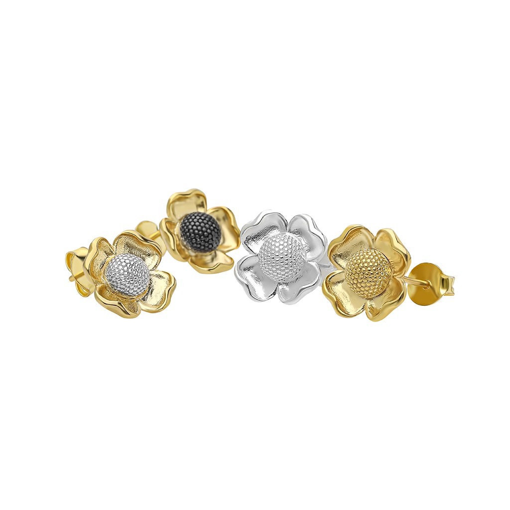 Flower Earring - Small - Gold