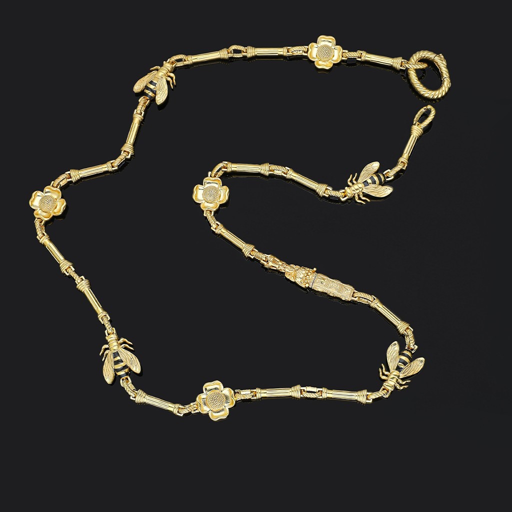 Artemis, Bee and Flower Column Chain